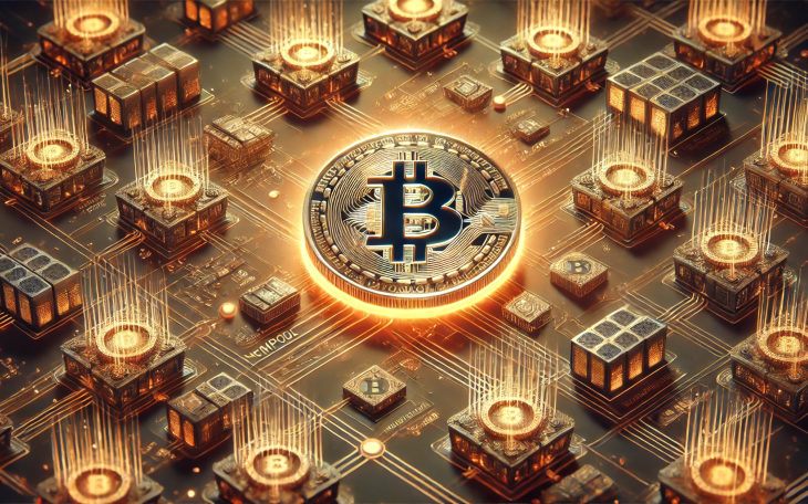 Bitcoin Logo Mempool Concept